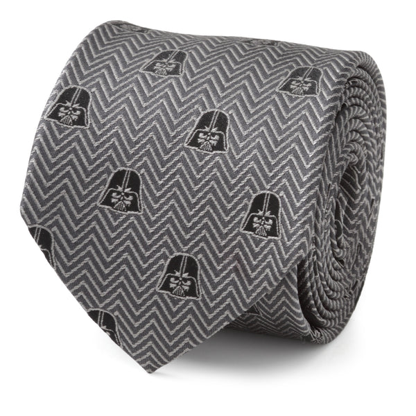 Darth Vader Herringbone Black Men's Tie Image 1