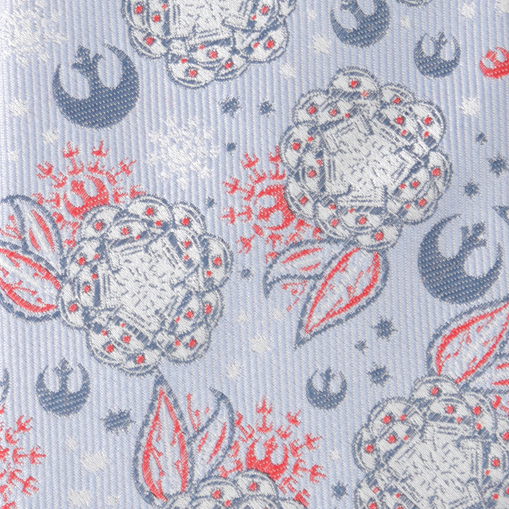 Star Wars Floral Icons Light Blue Men's Tie Image 5