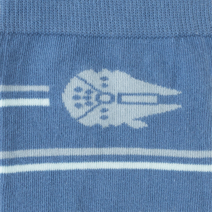 Star Wars Striped Falcon Blue Men's Sock Image 3