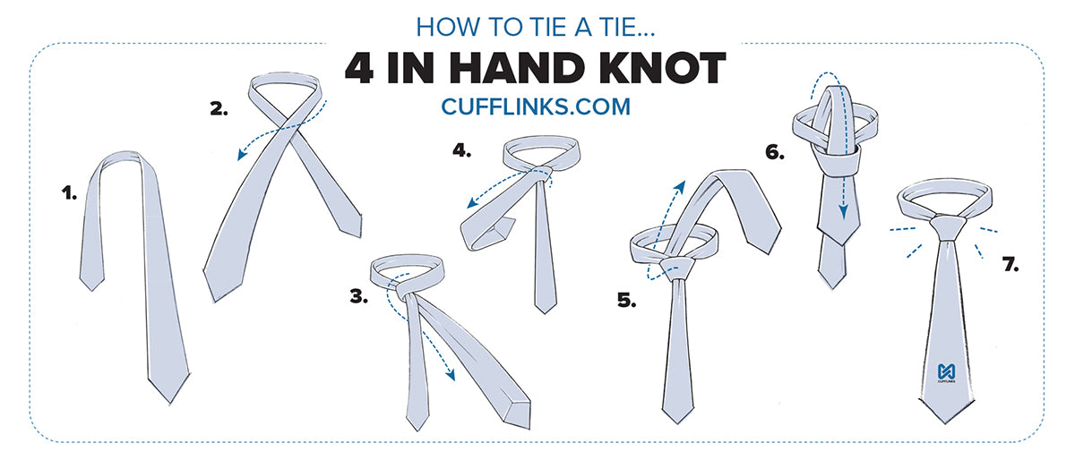How to Tie a Four-In-Hand Tie Knot: Step-by-Step Instructions ...