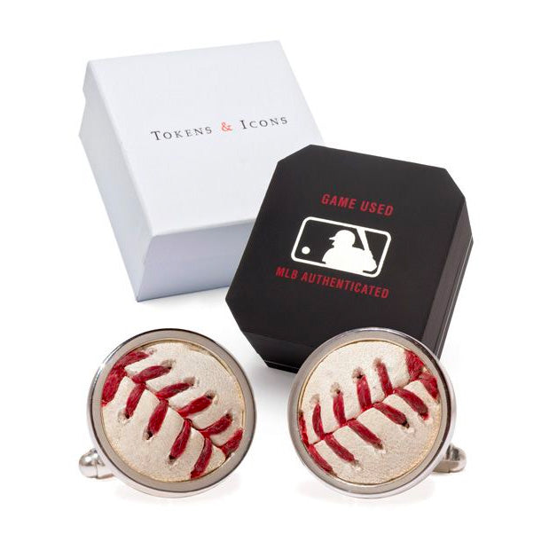 Miami Marlins Game Used Baseball Cufflinks Image 4