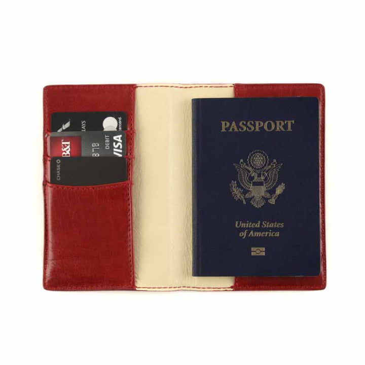Passport Wallet in Cherry Image 2