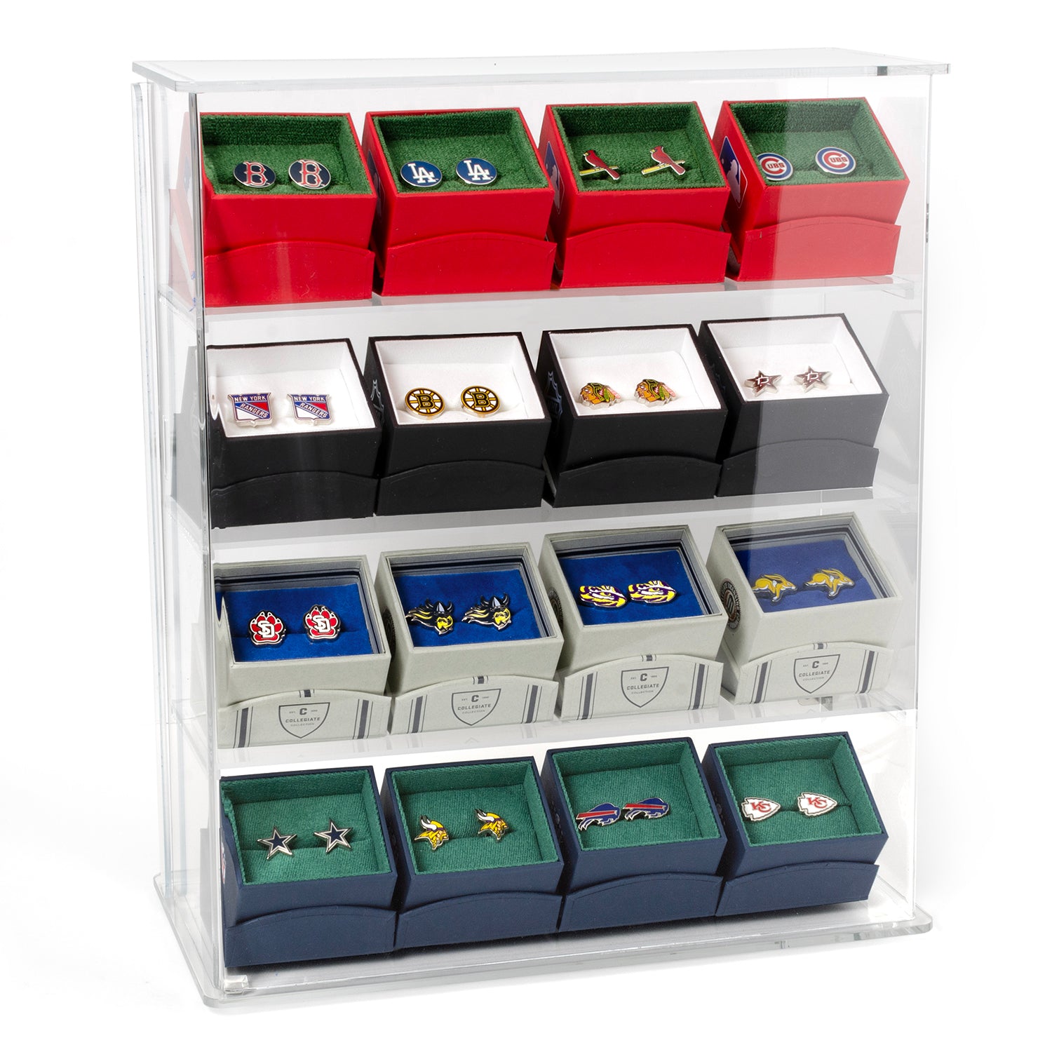 4 Shelf Acrylic Countertop Display Case with Security Cable Image 3