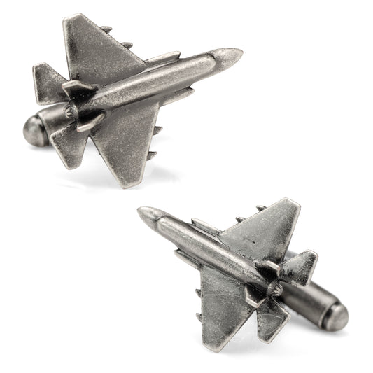 3D Military Jet Cufflinks Image 1