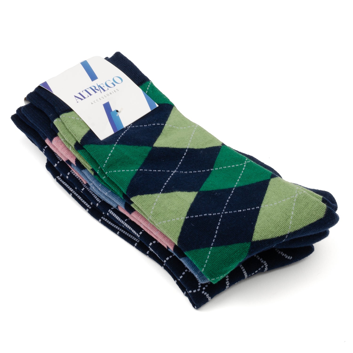 Argyle Hidden Message Sock Set Image 8