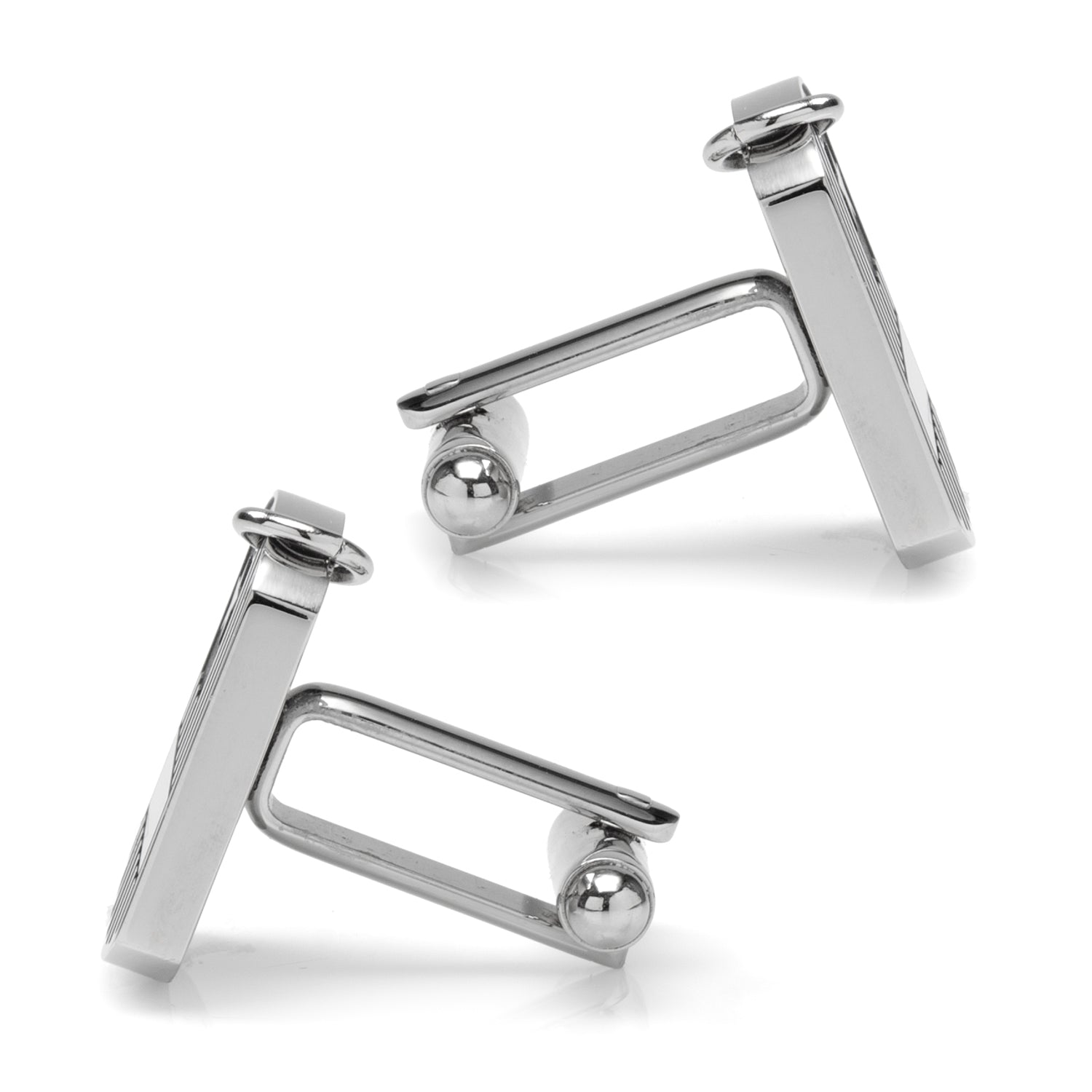 Antique Silver Military Tag Cufflinks Image 4