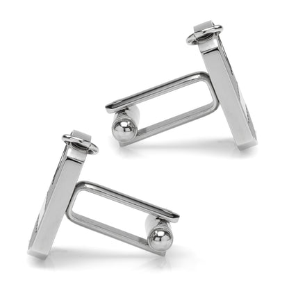Antique Silver Military Tag Cufflinks Image 4