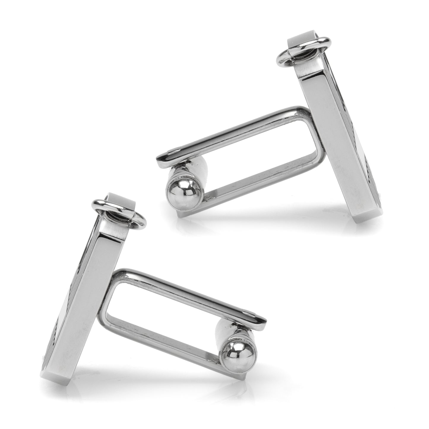 Antique Silver Military Tag Cufflinks Image 4