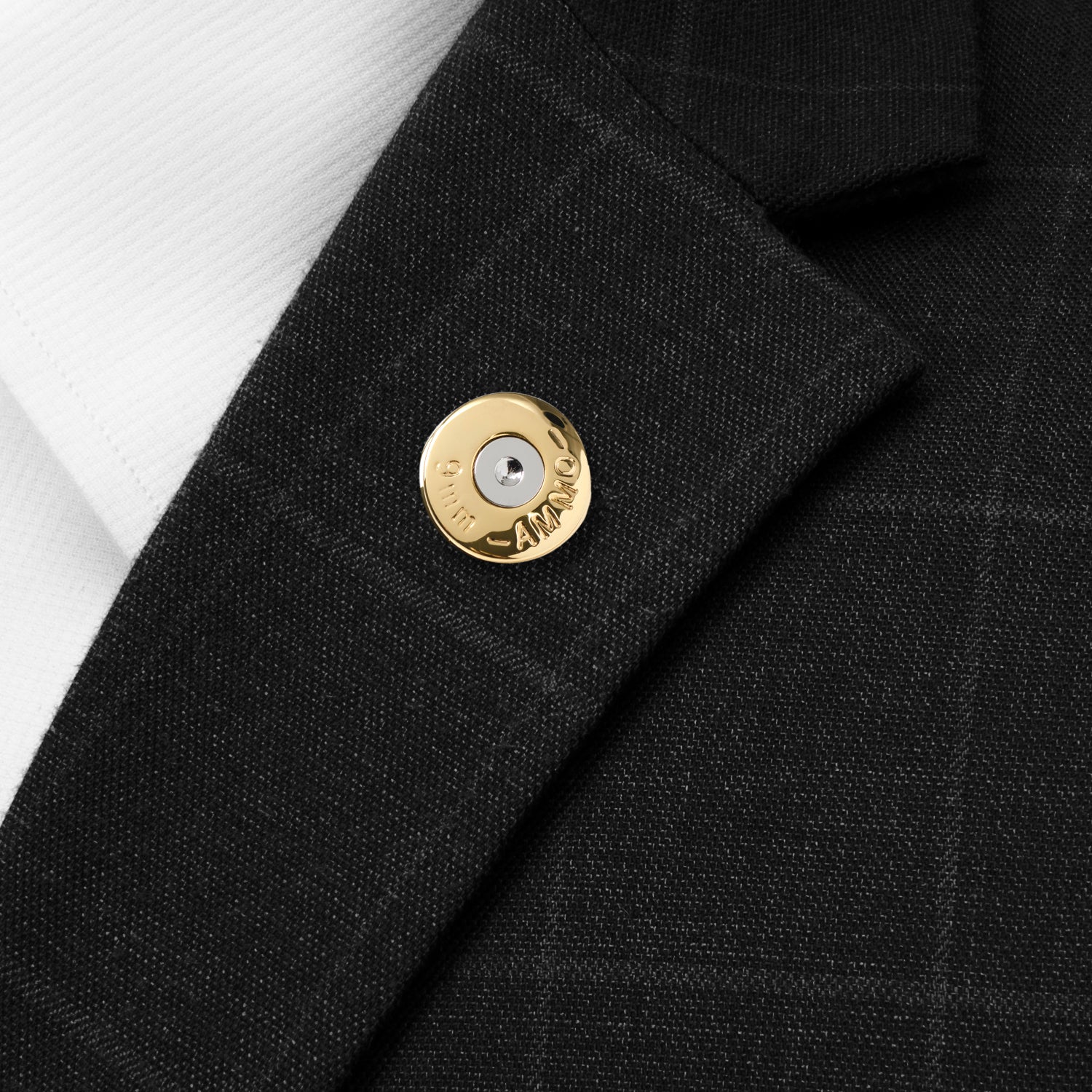 Bullet Silver Lapel Pin Image 2