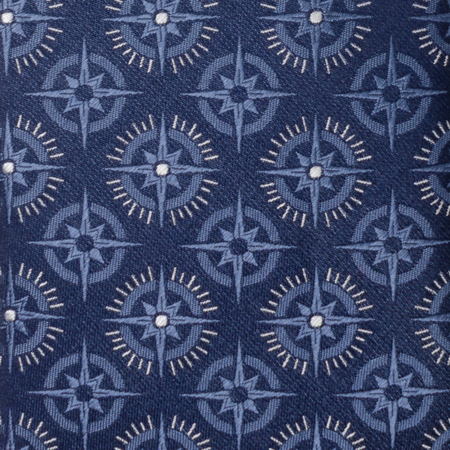 Compass Hidden Message Navy Blue Men's Tie Image 6