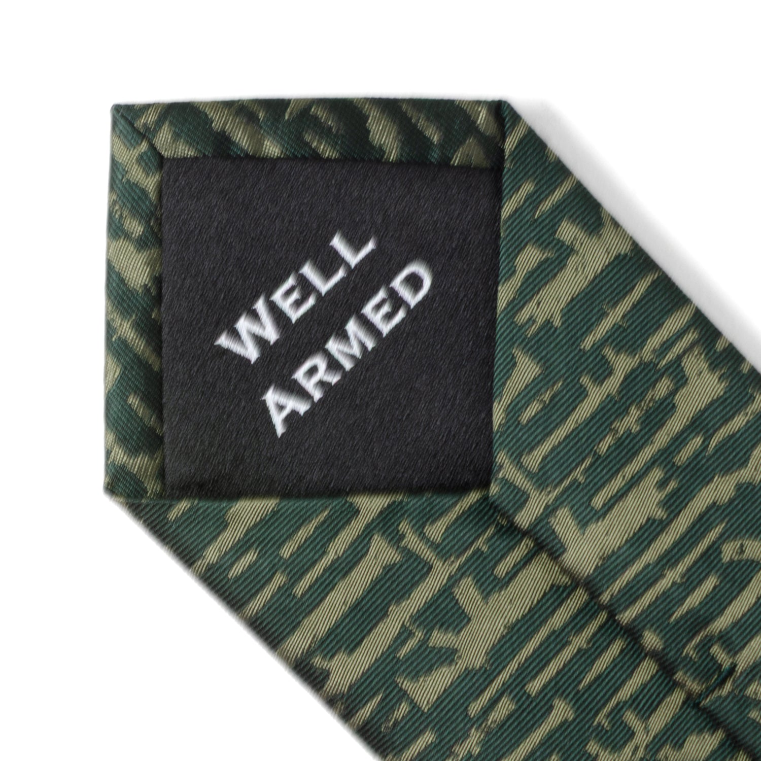 Gun Patterned Green Men's Tie