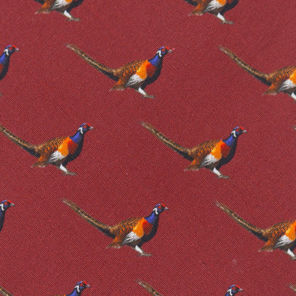 Pheasant Burgundy Men's Tie Image 4