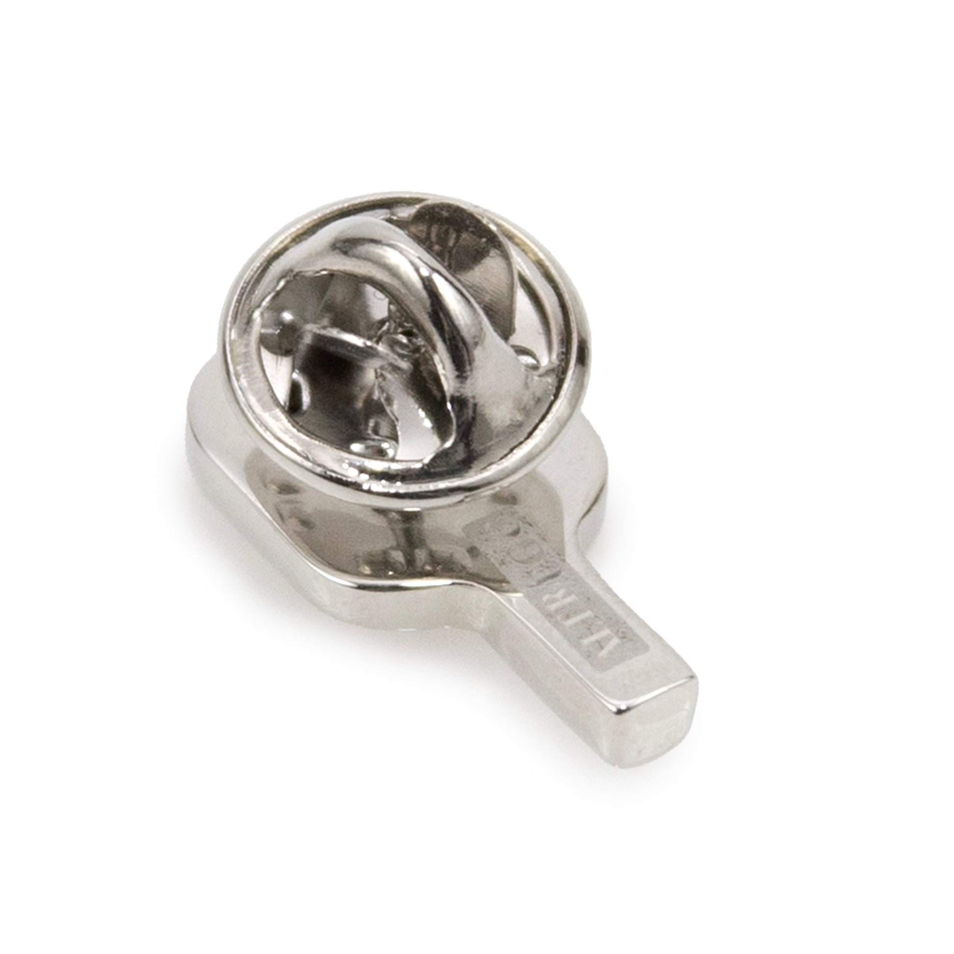 Pickleball Racket Silver Lapel Pin Image 3