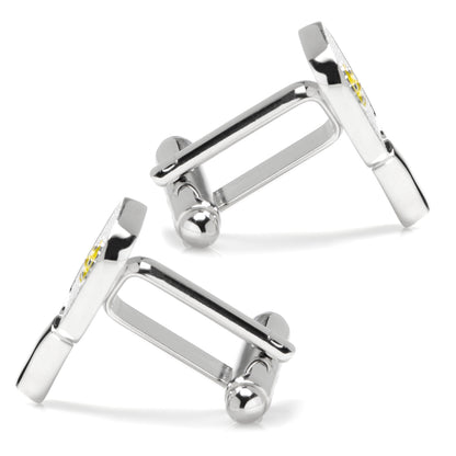 Pickleball Racket Silver Cufflinks Image 4