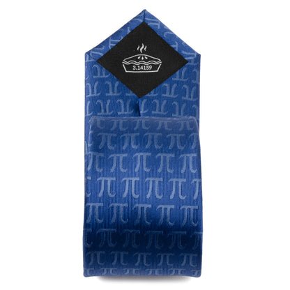Pi Mathematics Symbol Blue Men's Tie Image 5