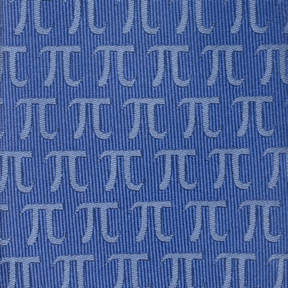 Pi Mathematics Symbol Blue Men's Tie Image 6