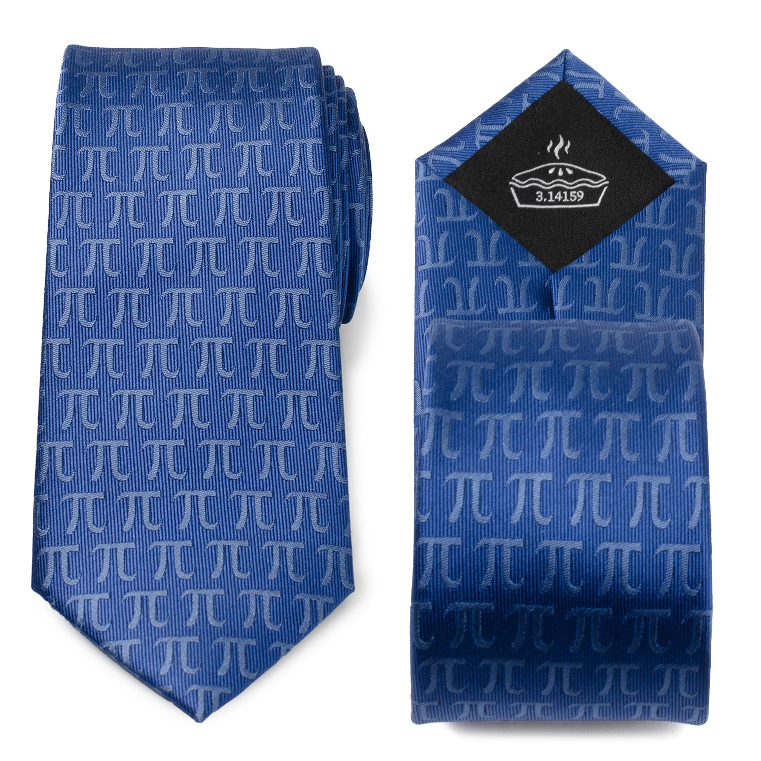 Pi Mathematics Symbol Blue Men's Tie Image 1