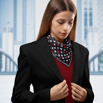 Satin Card Suits Vegas Black Scarf Image 2