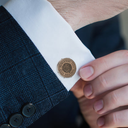 Wine Barrel Metal Cufflinks Image 2