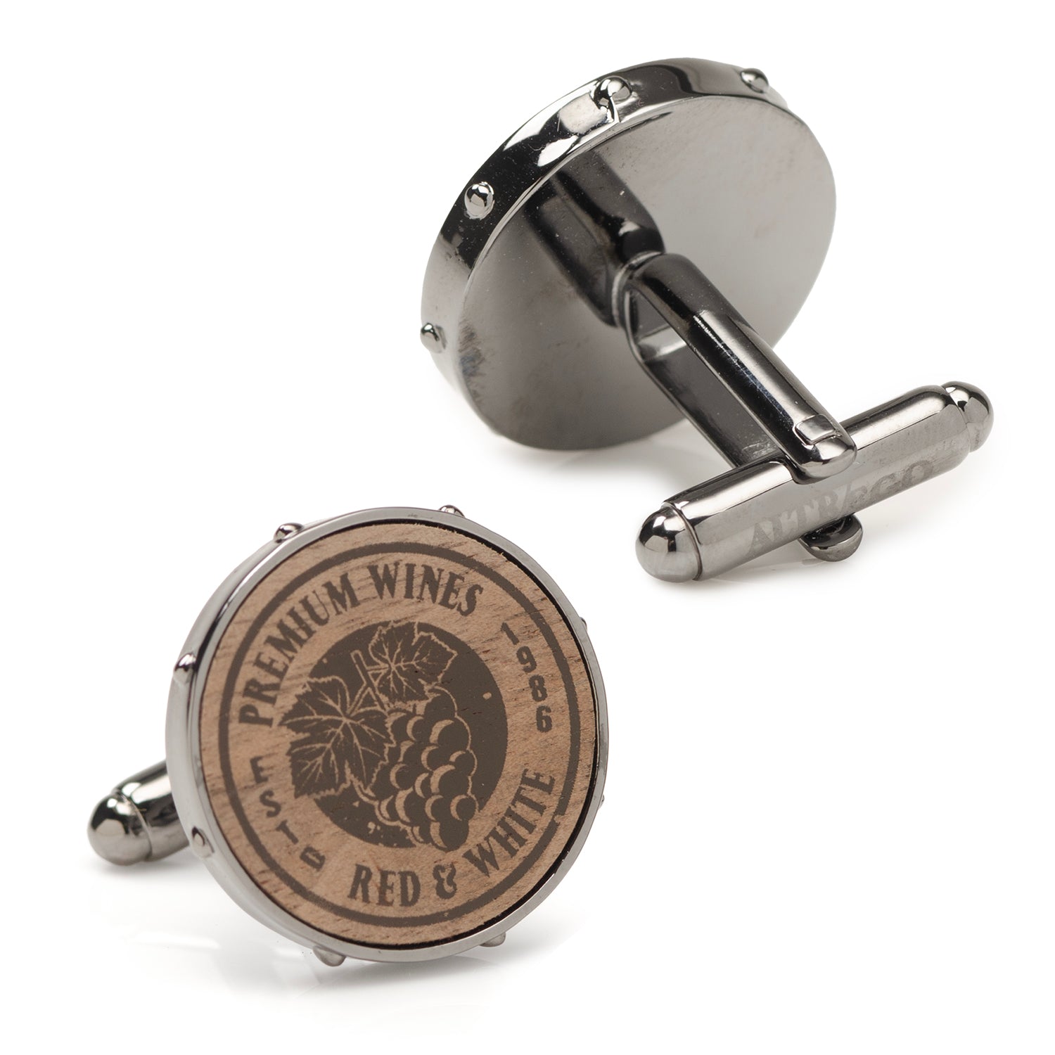 Wine Barrel Metal Cufflinks Image 3