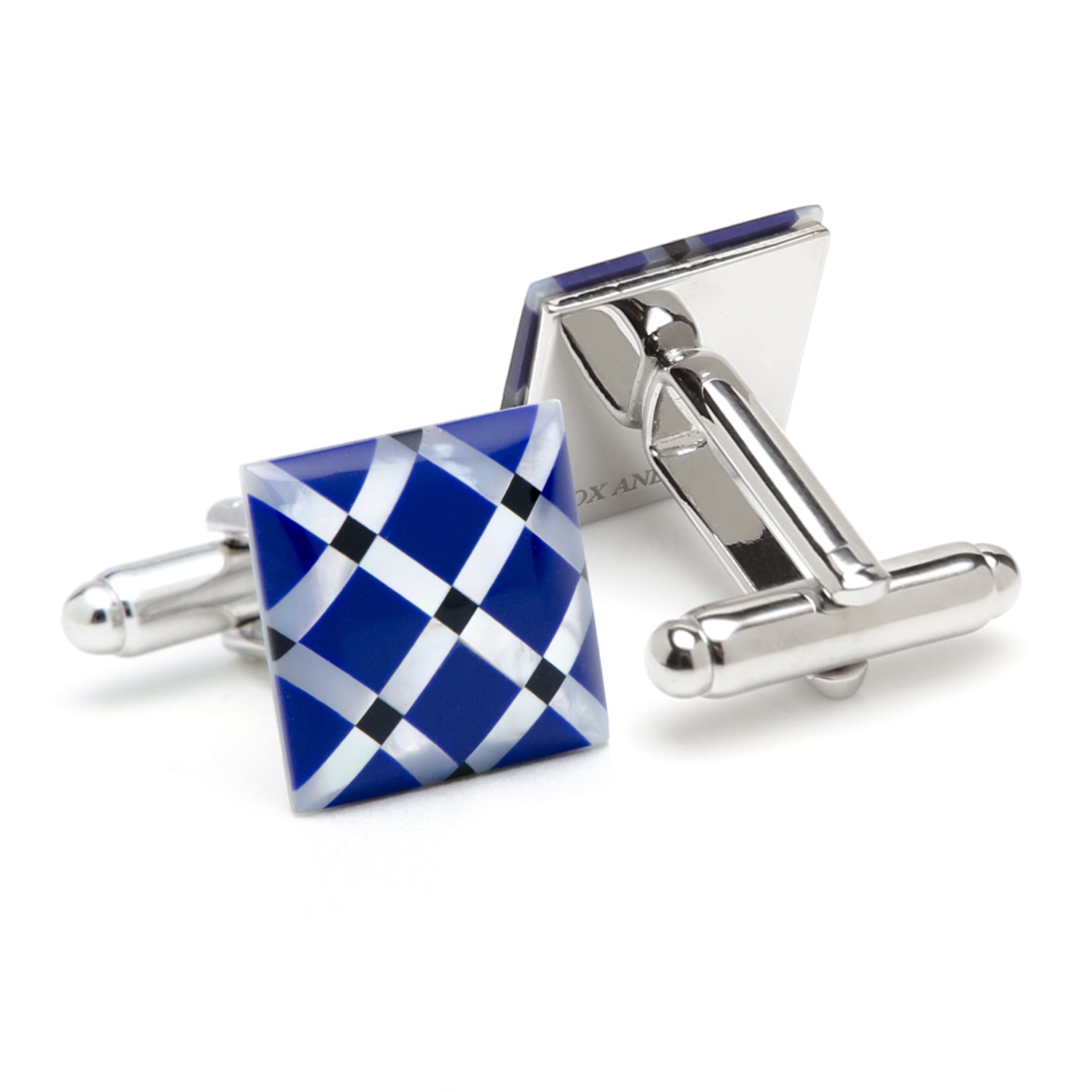 Mother of Pearl Diamond Cufflinks Image 2