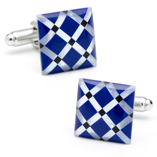 Mother of Pearl Diamond Cufflinks Image 1