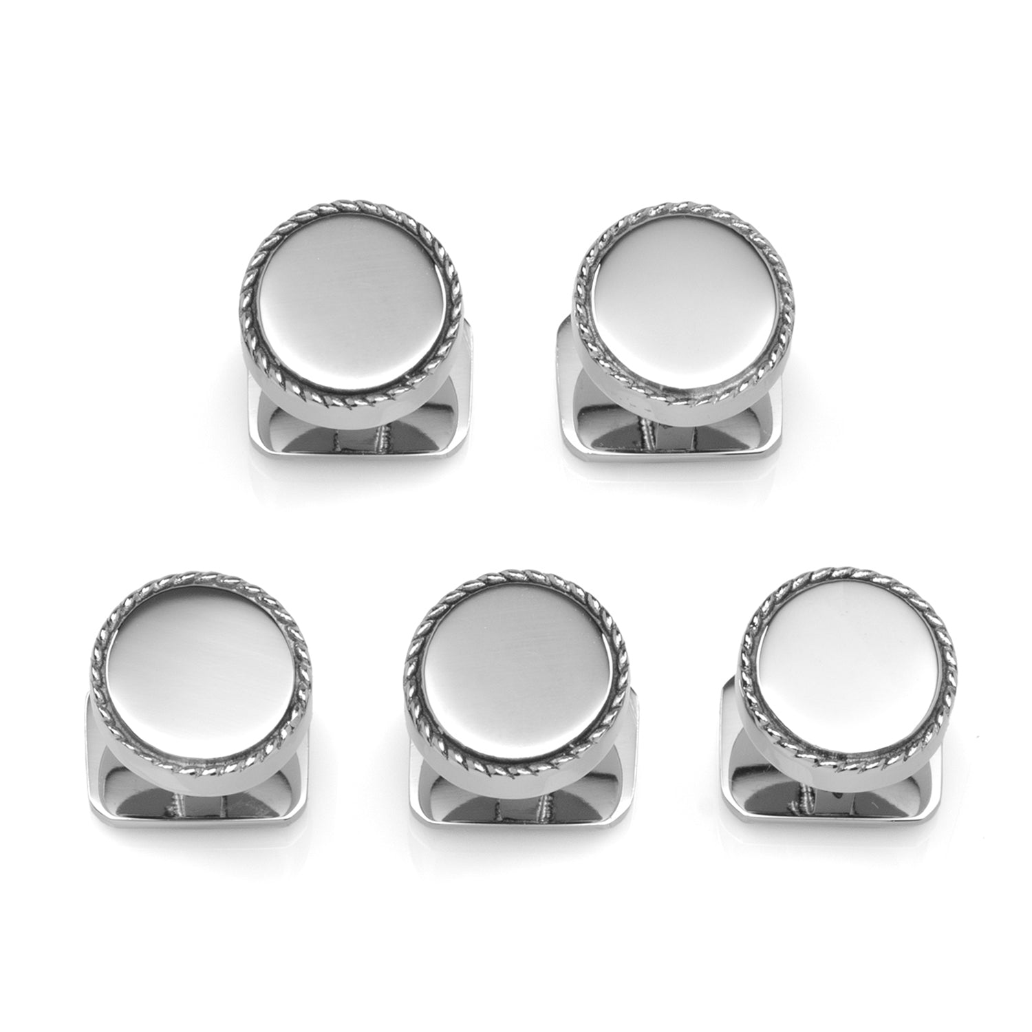 Stainless Steel Rope Border Round Studs Image 1