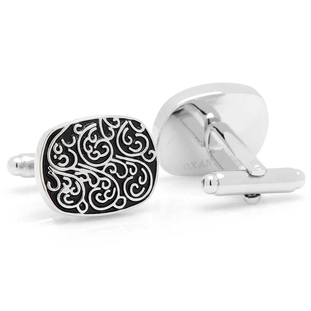 Silver Filigree Cufflinks Image 2