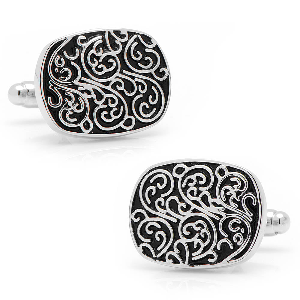 Silver Filigree Cufflinks Image 1