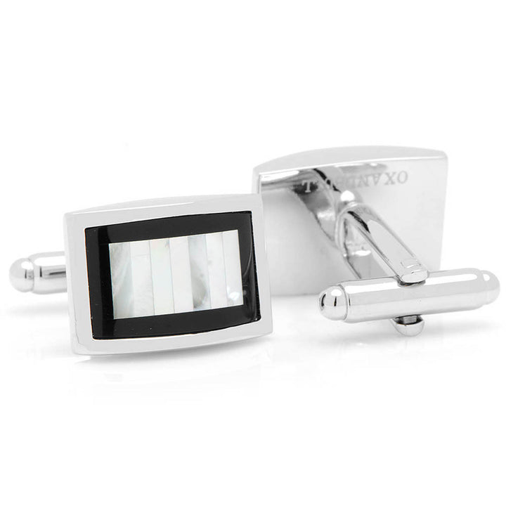 Onyx and Mother of Pearl Key Cufflinks Image 2