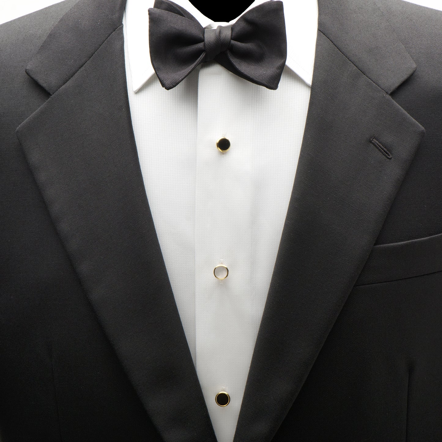 Double Sided Gold Mother of Pearl Round Beveled Stud Set Image 2