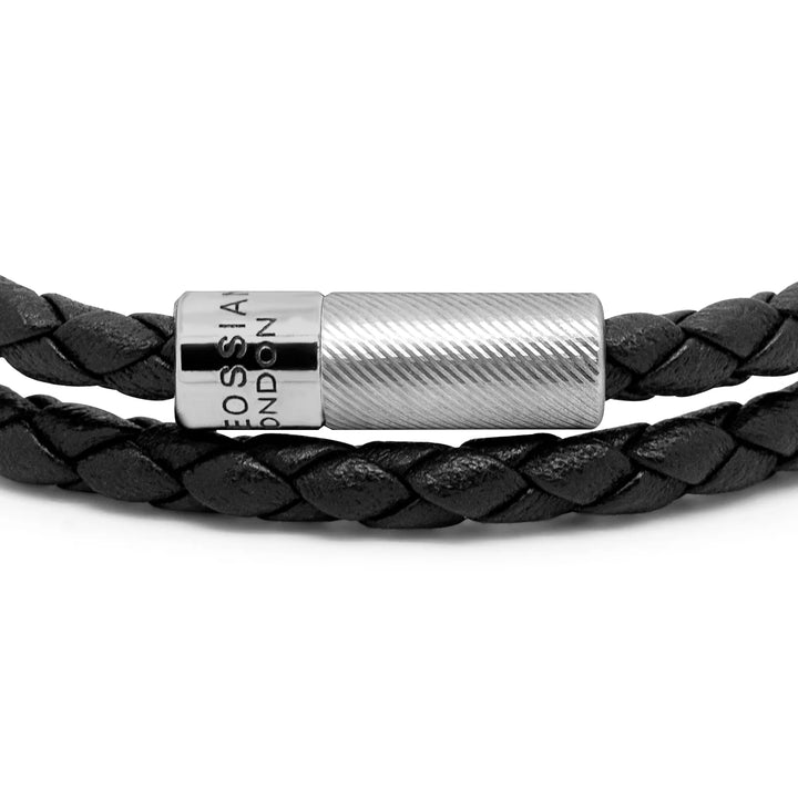 Pop Rigato Double Wrap Leather Bracelet In Black Image 3