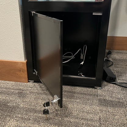 Retail Glass Display Black Cabinet With Locking Storage Image 3