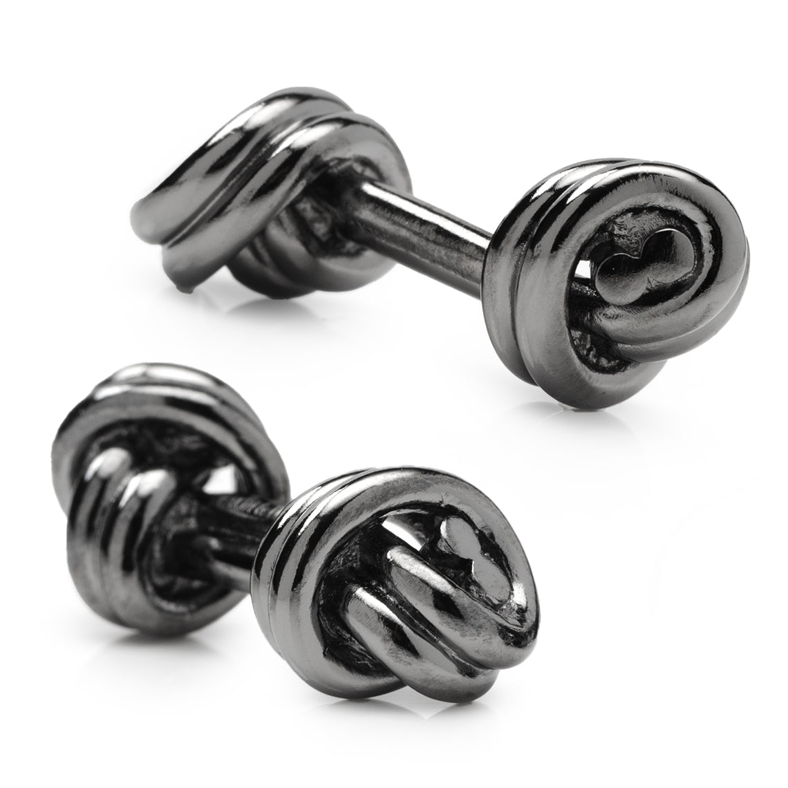 Dark Grey Double Knot Cufflinks Image 2