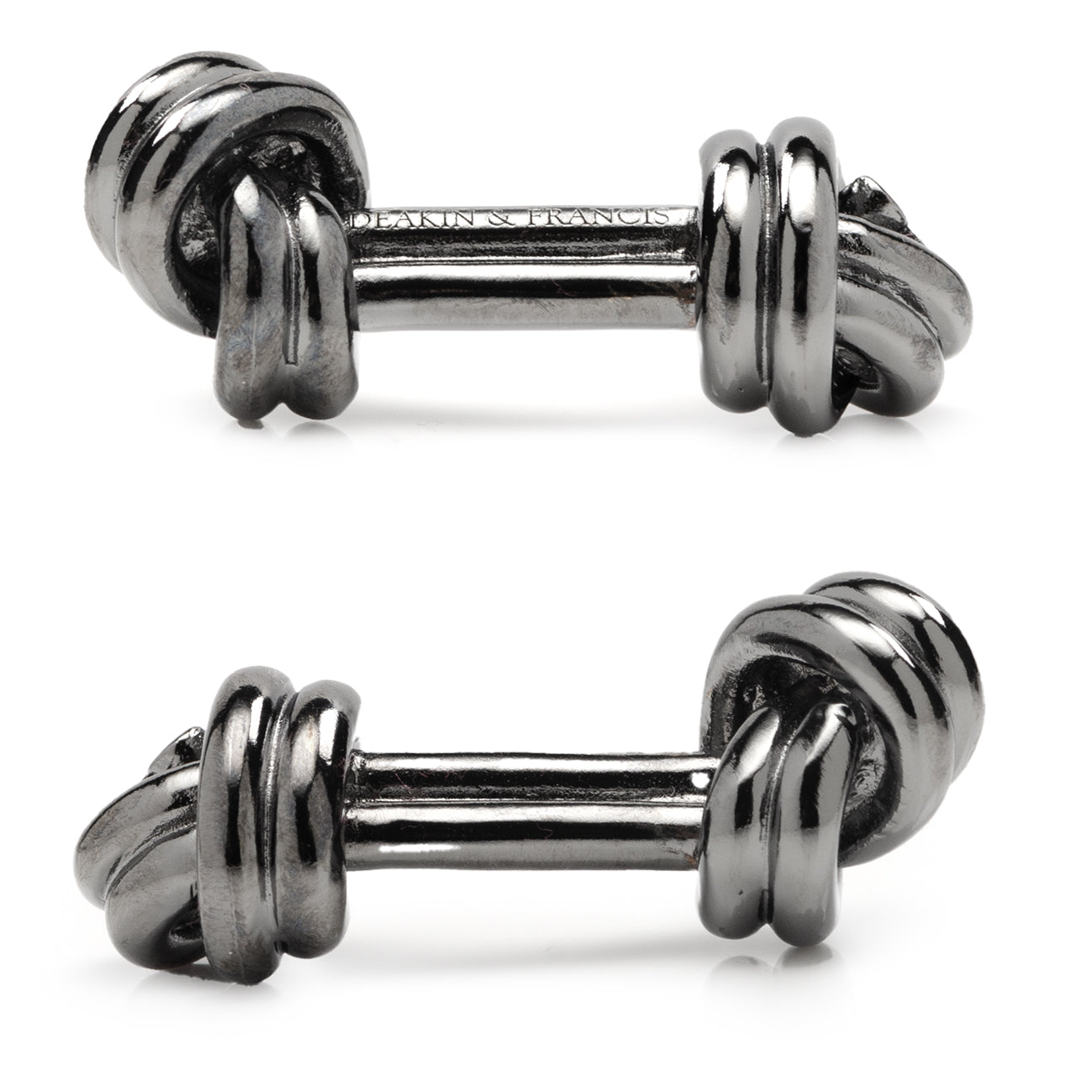 Dark Grey Double Knot Cufflinks Image 3