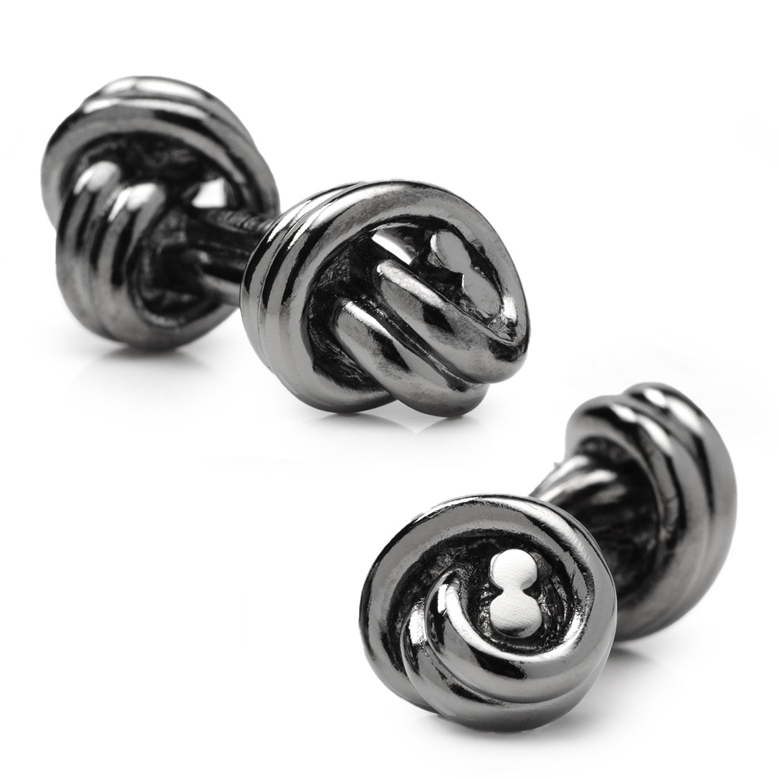 Dark Grey Double Knot Cufflinks Image 1