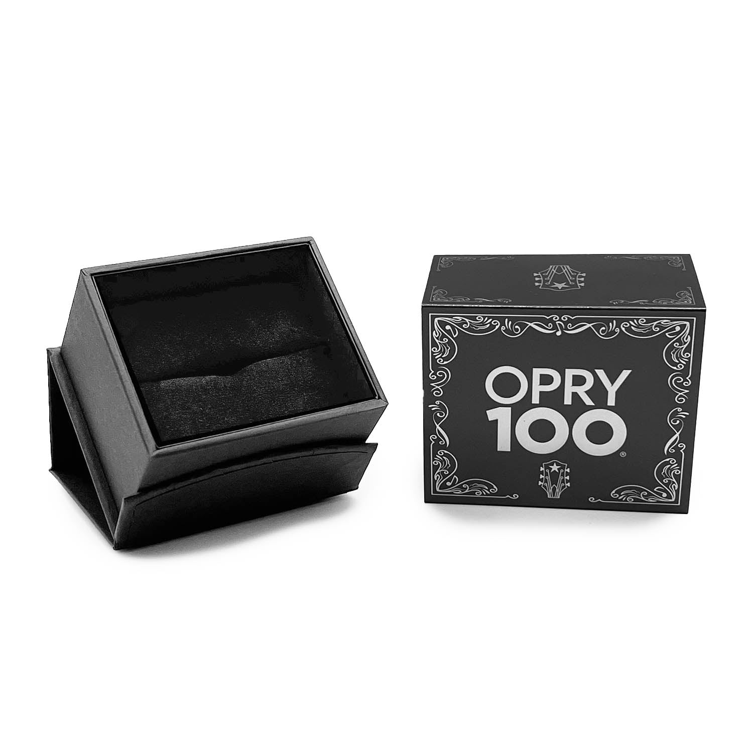 Grand Ole Opry Guitar Neck Silver Tie Clip Packaging Image