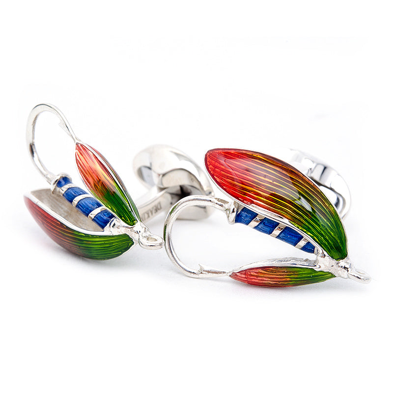 Sterling Fly Fishing Flies Cufflinks Image 2