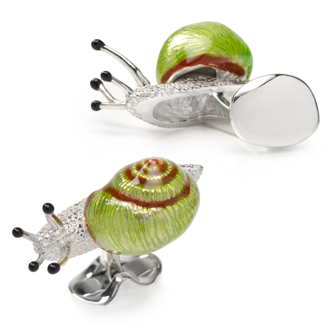 Sterling Silver Snail Cufflinks Image 2