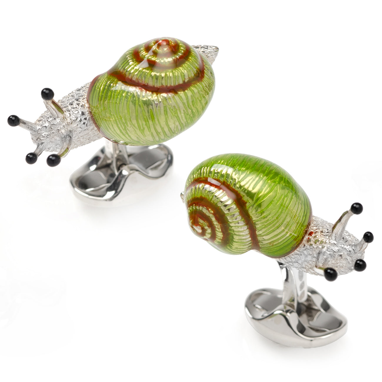 Sterling Silver Snail Cufflinks Image 1