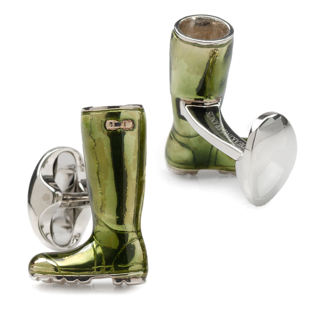 Sterling Silver Wellington Boot Cufflinks
 Image 2