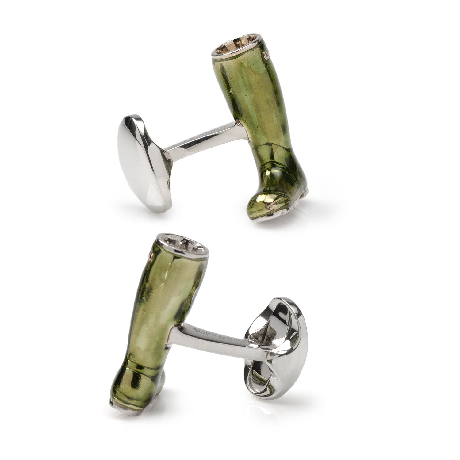 Sterling Silver Wellington Boot Cufflinks
 Image 3