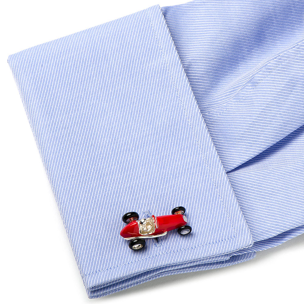 Red Racing Car Cufflinks Image 3