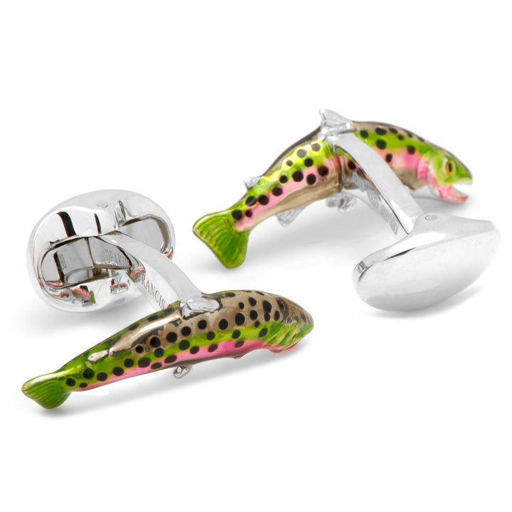 Sterling Silver Trout Cufflinks Image 2