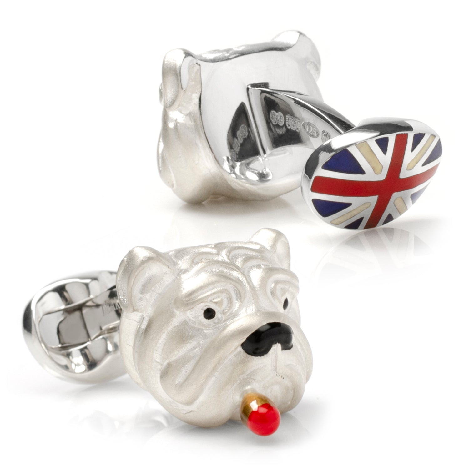 Sterling Silver Bulldog with Cigar Cufflinks Image 2