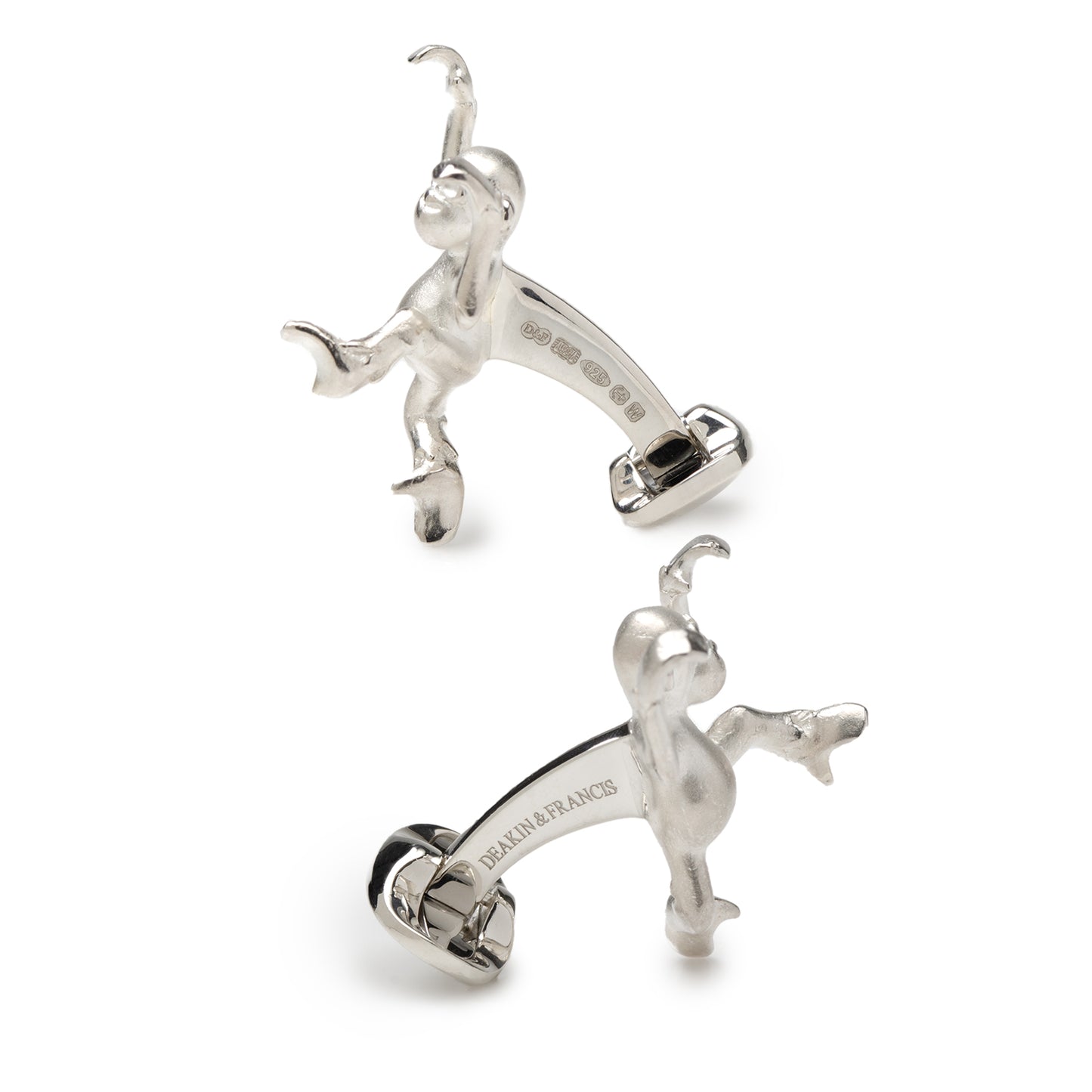 Sterling Silver ‘Tom’ Dancing Monkey Cufflinks
 Image 3