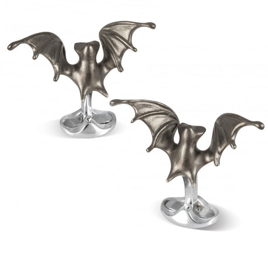 Sterling Silver ‘Creepy’ Bat Cufflinks Image 1