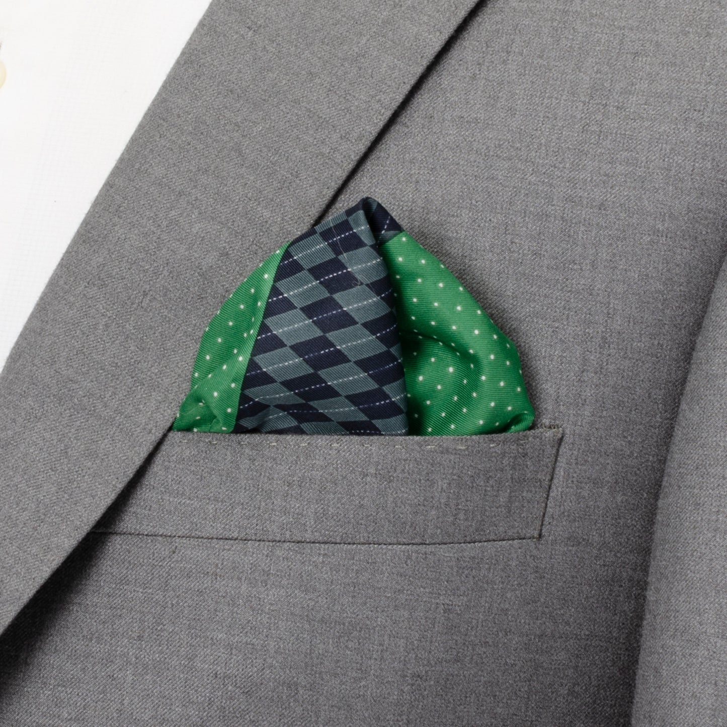 Argyle Dot Multi Pocket Square Image 2