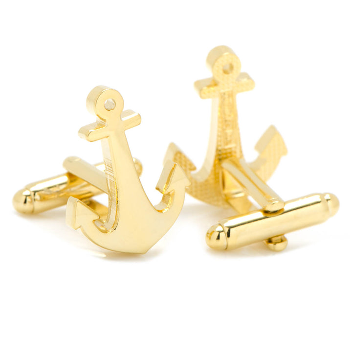 Gold Plated Anchor Cufflinks Image 2