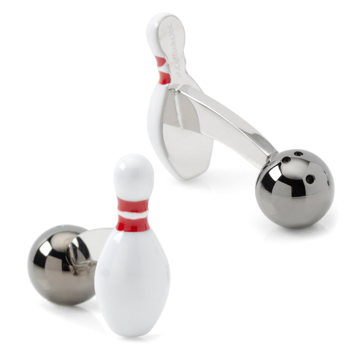 Cufflinks Inc - 3D Bowling Pin & Ball Cufflinks Image 2